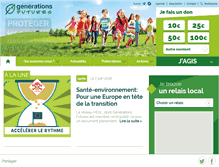 Tablet Screenshot of generations-futures.fr